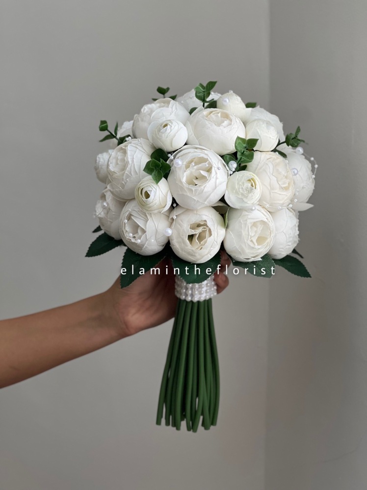 دسته گل مصنوعی عروس سفید