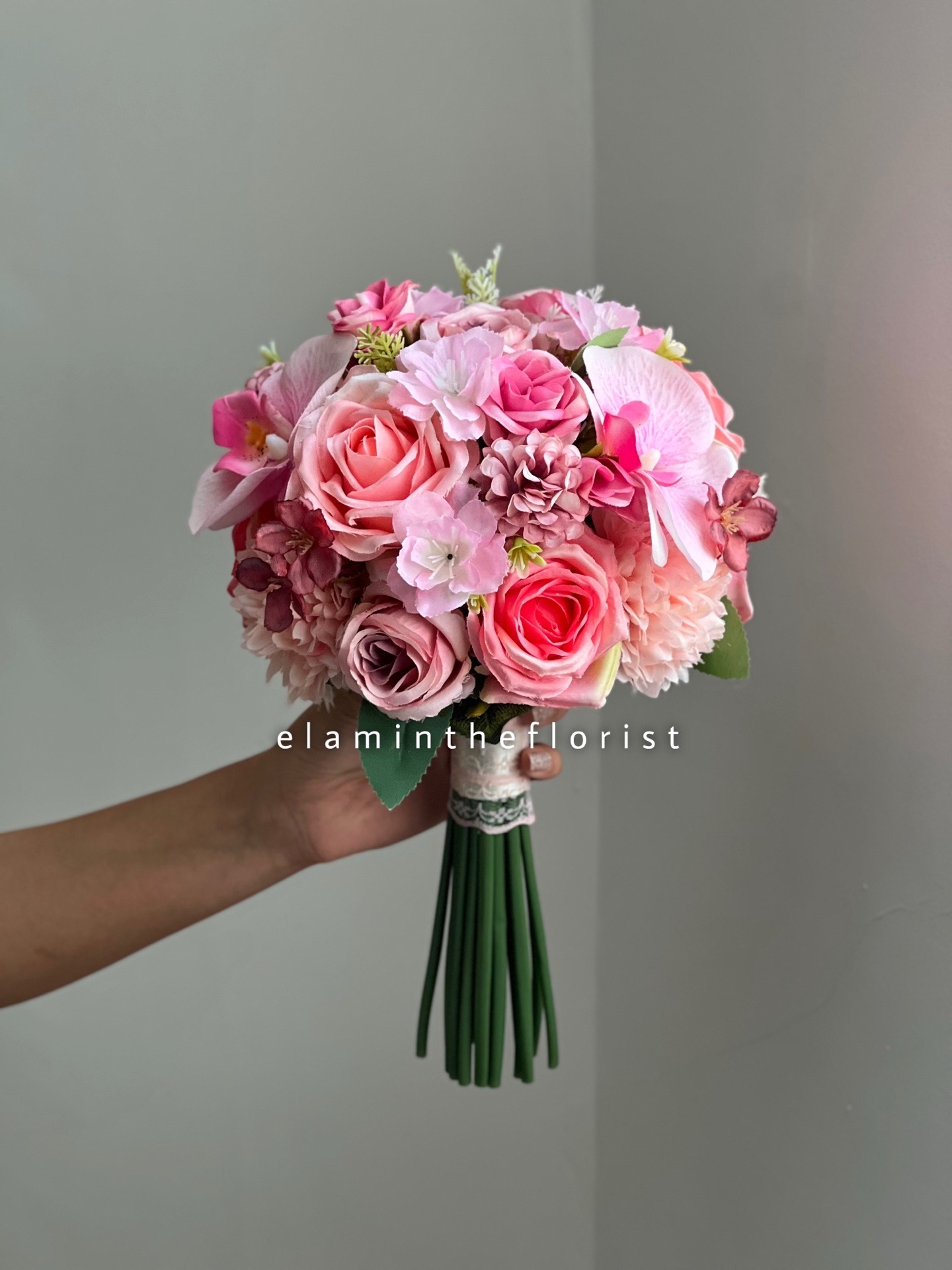 دسته گل مصنوعی عروس سرخابی