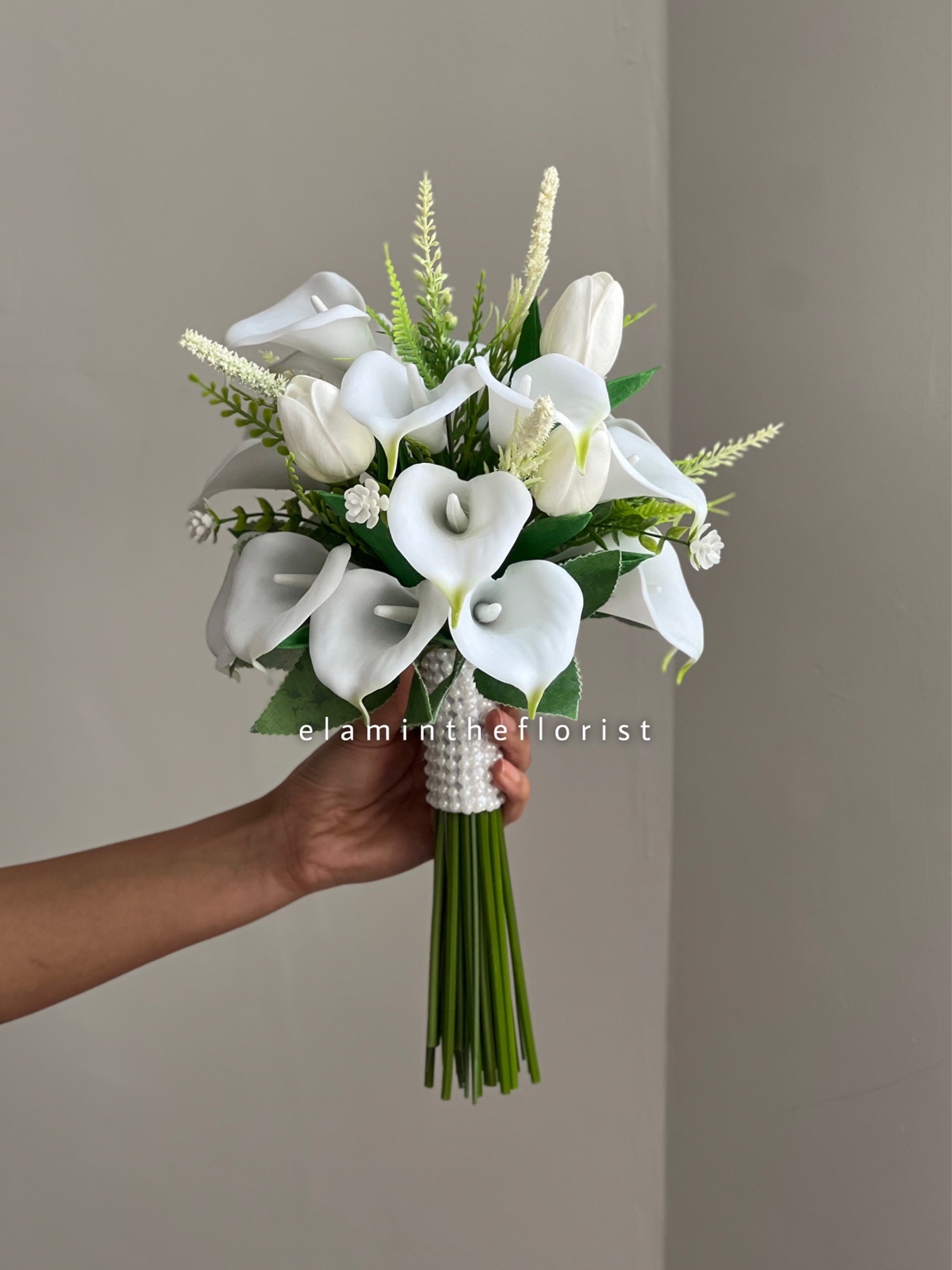  دسته گل عروس سفید 