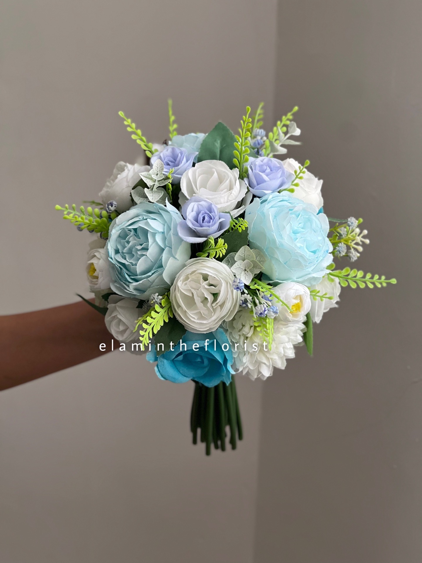دسته گل مصنوعی عروس آبی