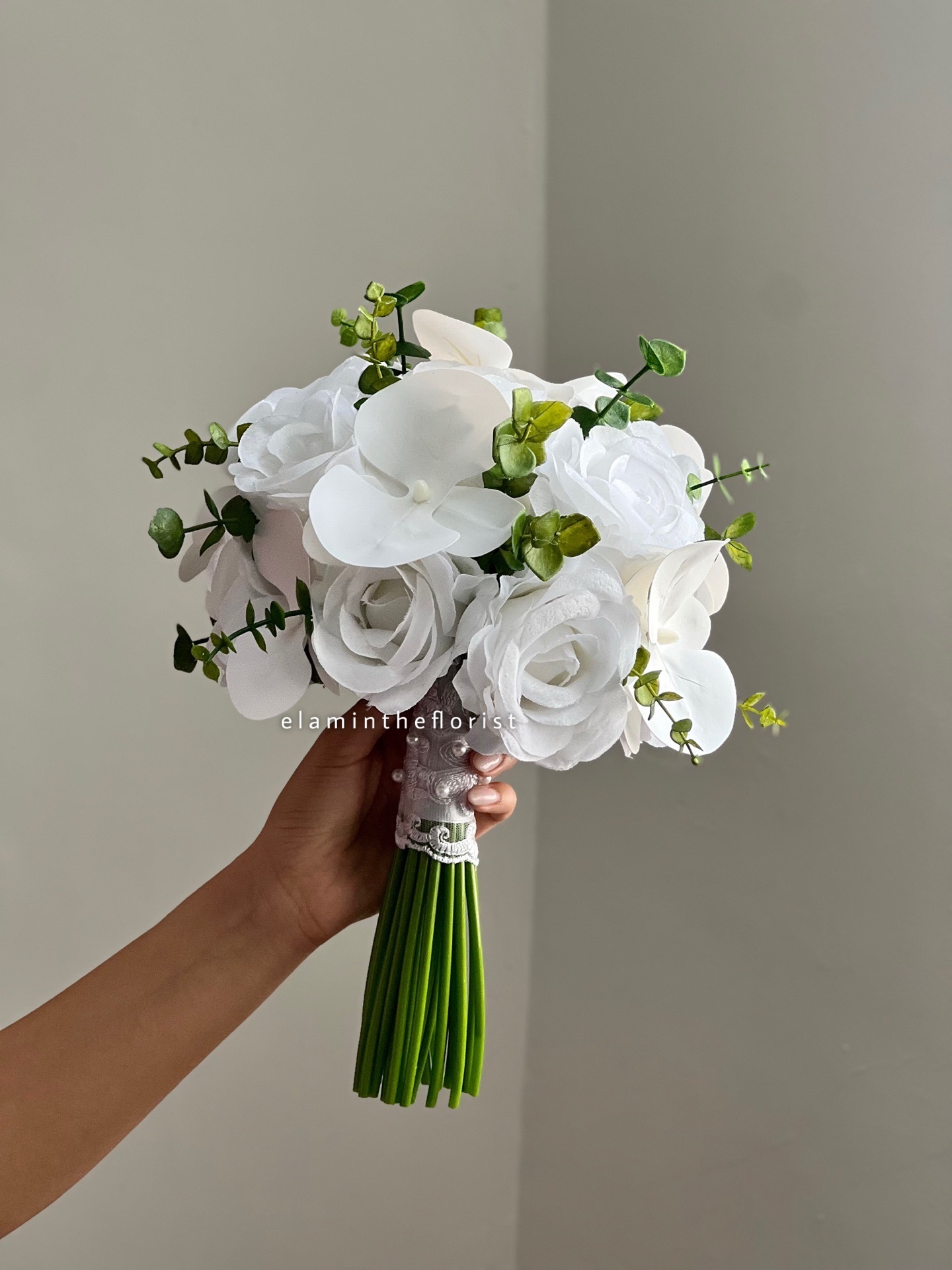  دسته گل مصنوعی عروس سفید 