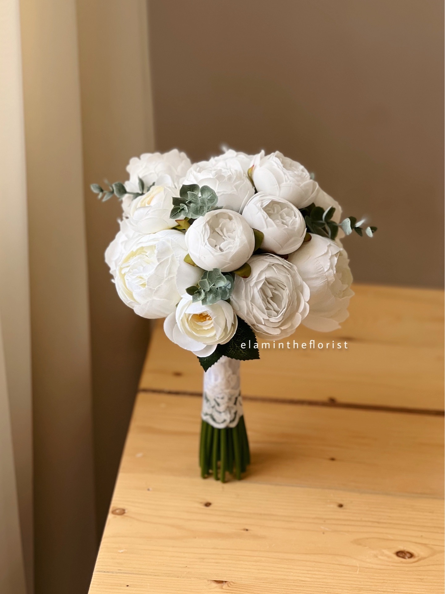  دسته گل عروس مصنوعی پیونی 