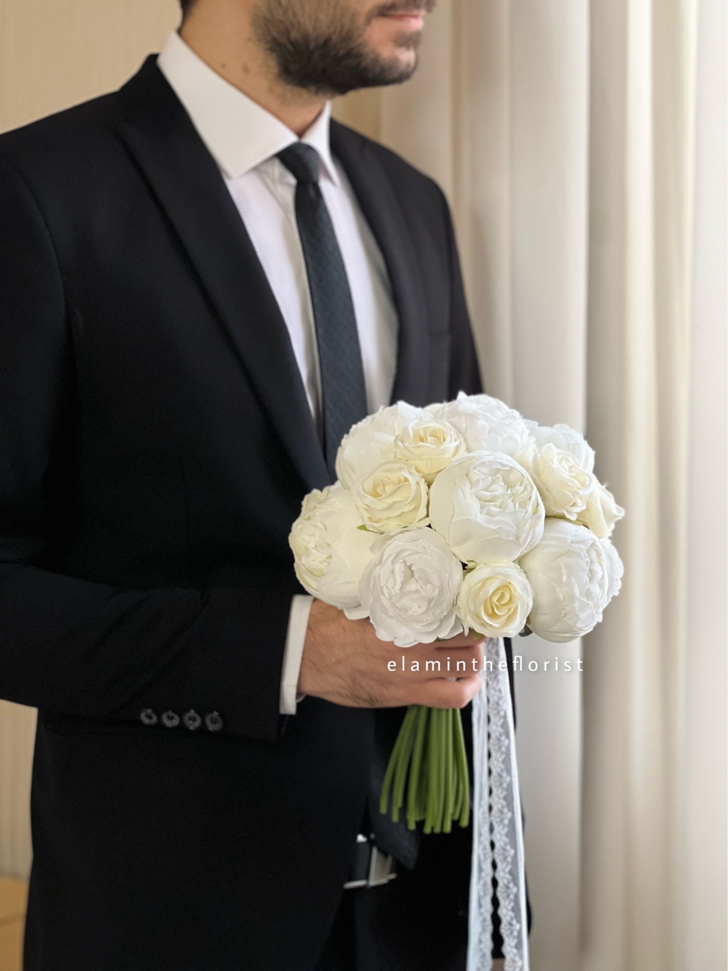  دسته گل سفید نباتی 