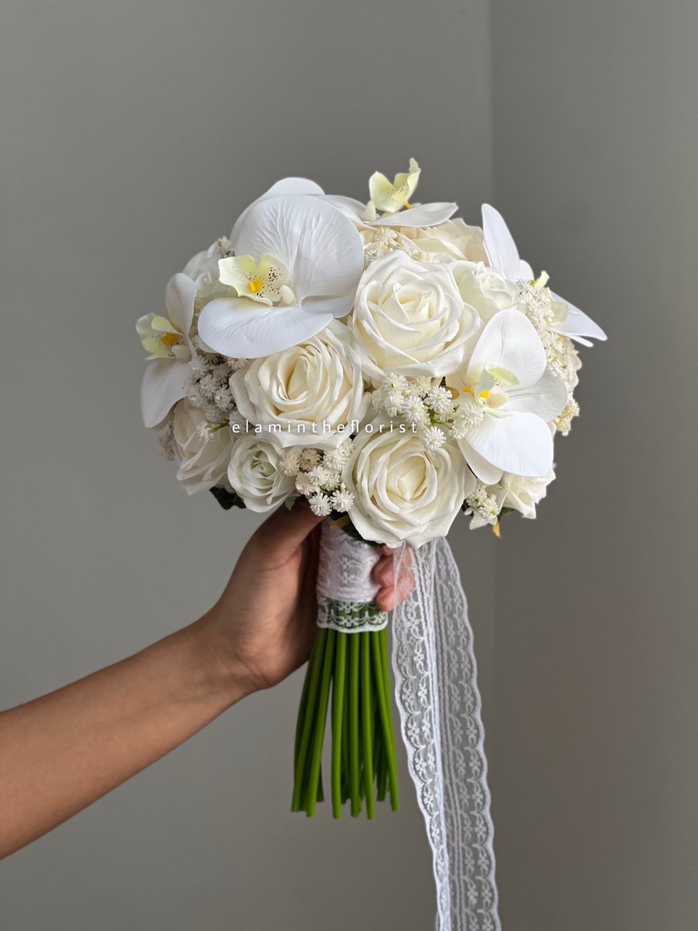  دسته گل مصنوعی ارکیده رز ژیپسو 