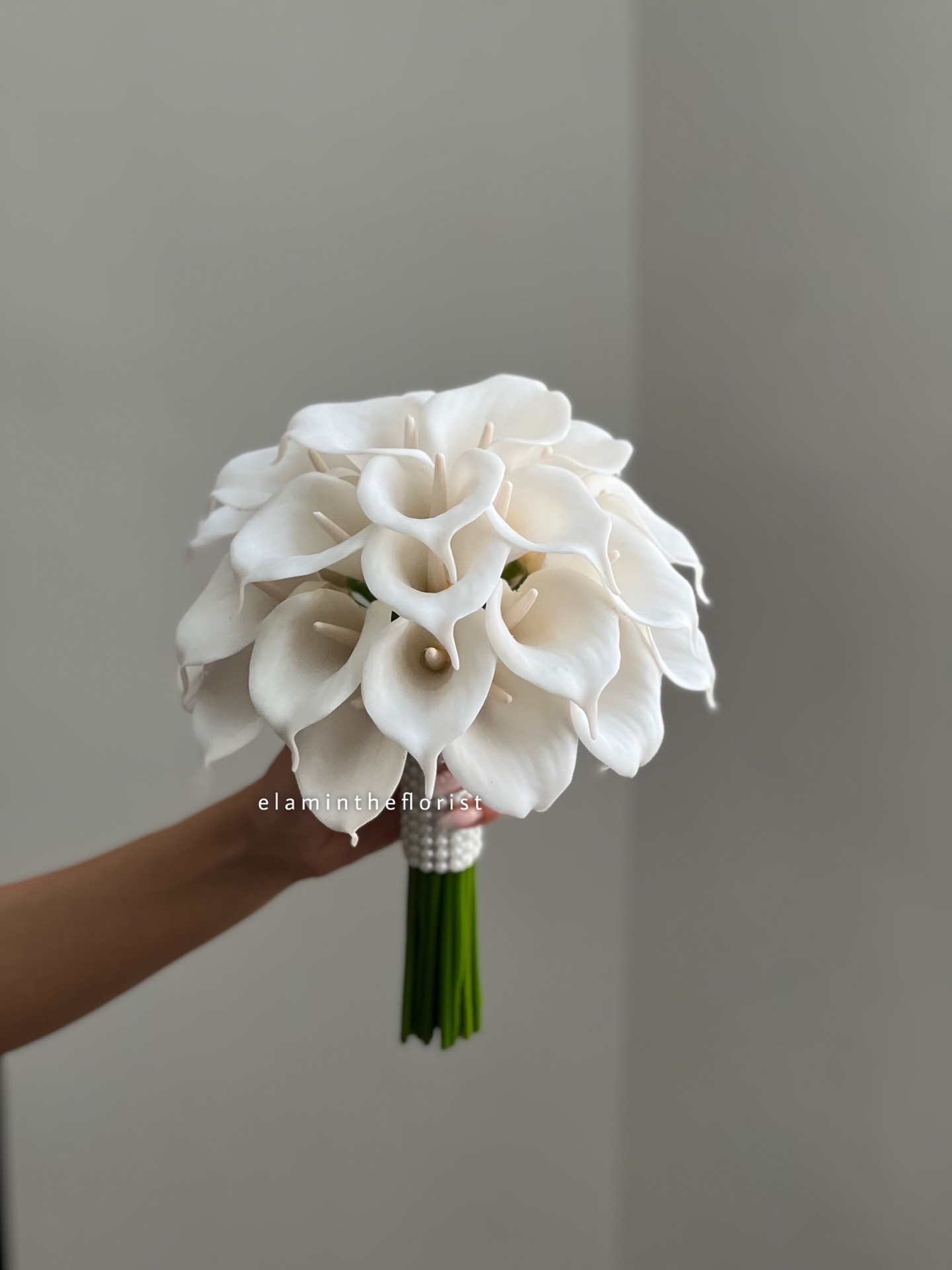  دسته گل مصنوعی شیپوری سفید 