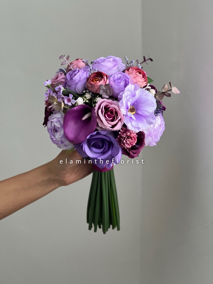 دسته گل مصنوعی بنفش